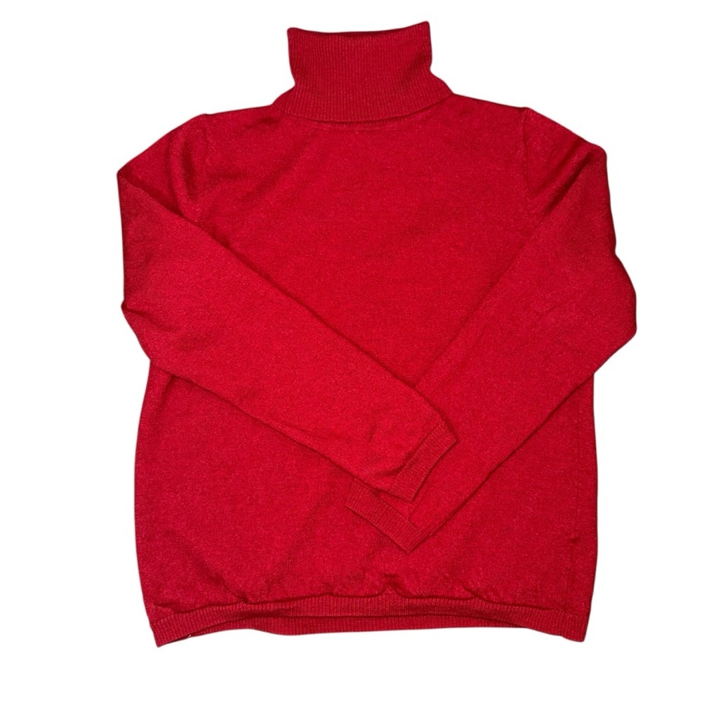Pendleton 100% Merino Wool Red Turtleneck Sweater Large Womens